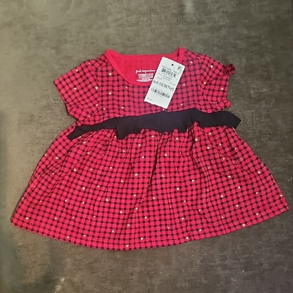 First Impressions Red and Black Plaid Dress